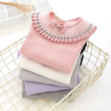 Hot sale new fashion Cute kids clothing sweet pink girls thin sweater children's sweaters kids fall winter clothes